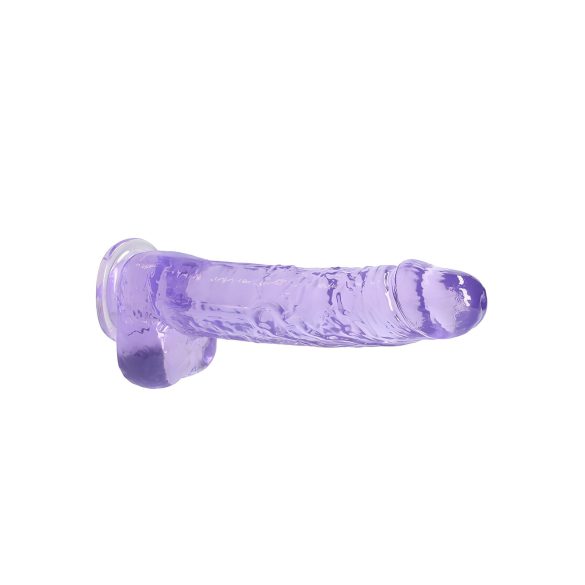 REALROCK - prozirni realistični dildo - ljubičasti (22 cm)