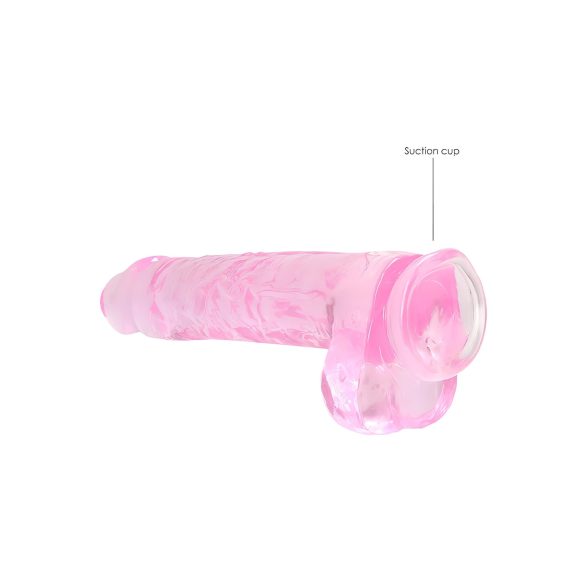 REALROCK - Prozirni Realistični Dildo - Roze (22cm)