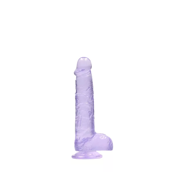 REALROCK - providni realistični dildo - ljubičasti (15cm)