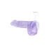REALROCK - providni realistični dildo - ljubičasti (15cm)