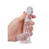 REALROCK - providni realistični dildo - providan (15cm)