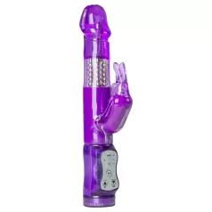   Easytoys Rabbit - Rotirajući vibrator sa perlicama i klitoralnim masažerom (ljubičasta)