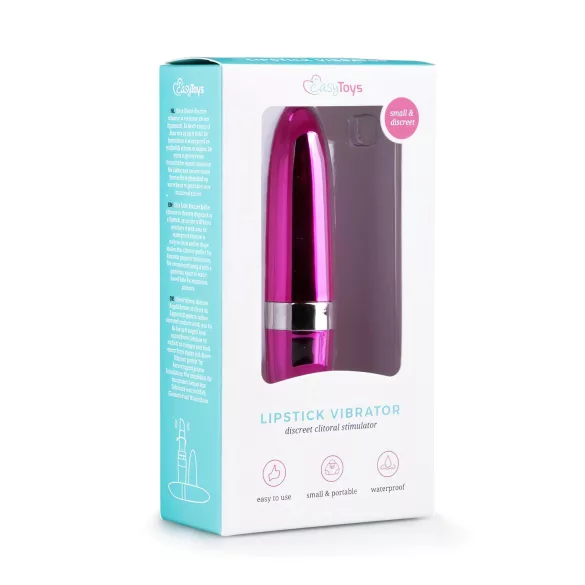 Easytoys Lipstick - водоотпорни вибратор у облику кармина (розе)