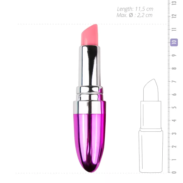 Easytoys Lipstick - водоотпорни вибратор у облику кармина (розе)