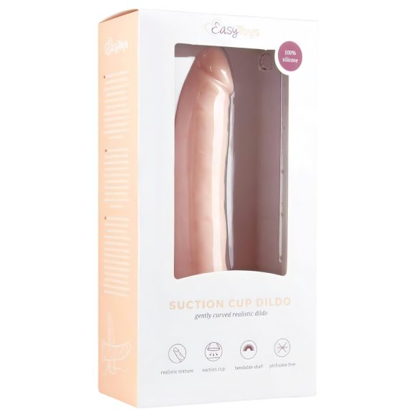 Easytoys - Dildo od 100% silikona sa vakumom (21cm) - prirodna boja