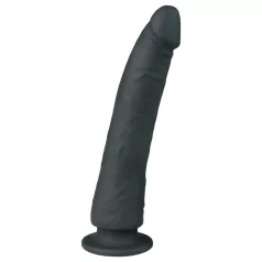 Easytoys - crni silikonski dildo sa vakuum osloncem (21 cm)
