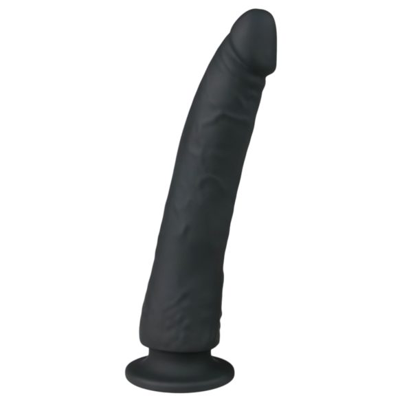 Easytoys - crni silikonski dildo sa vakuum osloncem (21 cm)