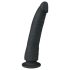 Easytoys - crni silikonski dildo sa vakuum osloncem (21 cm)