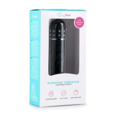 Easytoys Diamond Twirled - uvijeni vibrator (crni)