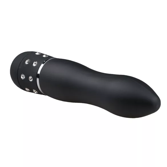 Easytoys Dijamantski Zakrivljeni - mini štap vibrator (crna)