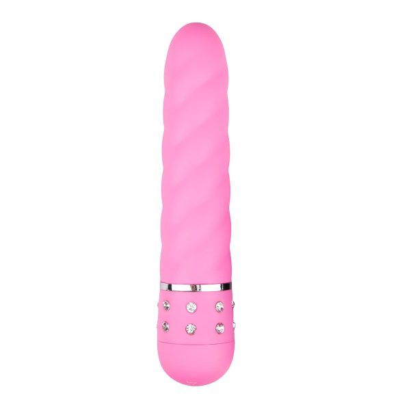 Easytoys Diamond - Uvijeni štap vibrator (roze)