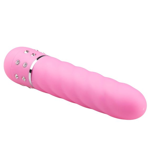 Easytoys Diamond - Uvijeni štap vibrator (roze)