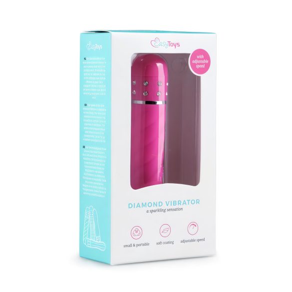 Easytoys Diamond - Uvijeni štap vibrator (roze)