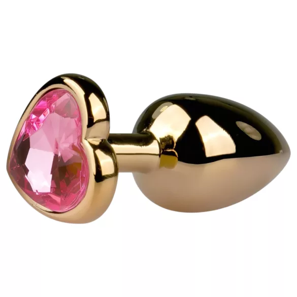 Easytoys Metal No.3 - analni čep - zlatno-ružičasti (2,5 cm)