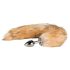 Easytoys Fox NO1 - metalni analni čep sa repom lisice (srebrno-crveni)