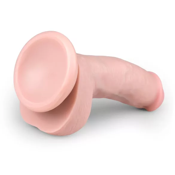 Easytoys - dildo sa vakuumskim postoljem i testisima (15cm) - prirodna boja