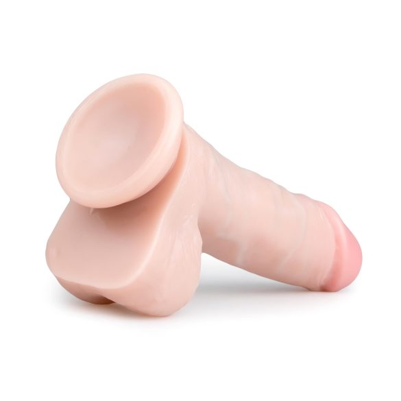 Easytoys - Dildo sa testisima i vakum bazom (17,5 cm) - prirodna boja
