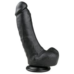 Easytoys - Dildo sa vakuum bazom i testisima (20cm) - crna