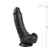 Easytoys - Dildo sa vakuum bazom i testisima (20cm) - crna