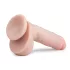Easytoys - dildo sa vakumskom bazom, sa testisima (22.5 cm) - prirodna boja