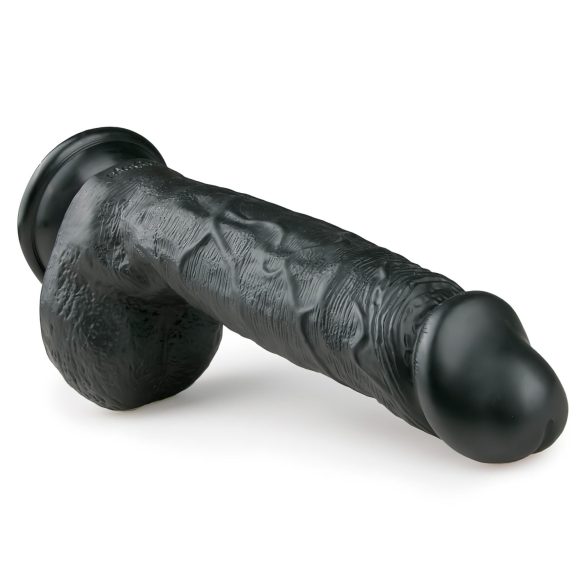 Easytoys - Dildo sa vakuumom i testisima (22,5cm) - crna
