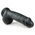 Easytoys - Dildo sa vakuumom i testisima (22,5cm) - crna