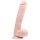 Easytoys - veliki dildo sa testisima i vakumskim držačem (26,5cm) - prirodna boja
