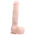 Easytoys - Veliki dildo sa testisima i vakuum bazom (29,5 cm) - prirodne boje