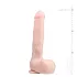 Easytoys - Veliki dildo sa testisima i vakuum bazom (29,5 cm) - prirodne boje