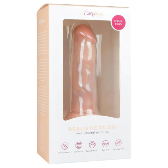 Easytoys - Realističan dildo sa vakumskim postoljem (15,5 cm) - prirodna boja