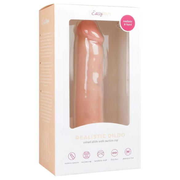 Easytoys - Realističan dildo sa postoljem (20,5 cm) - prirodna boja