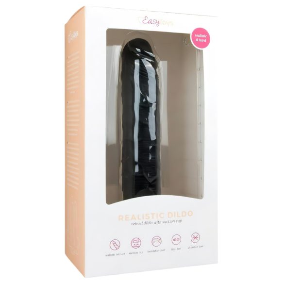 Easytoys - ekstra veliki dildo sa vakuum bazom (28,5cm) - crni