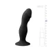 Easytoys - Crni dildo sa vakuumskom bazom (glavićasti dizajn)