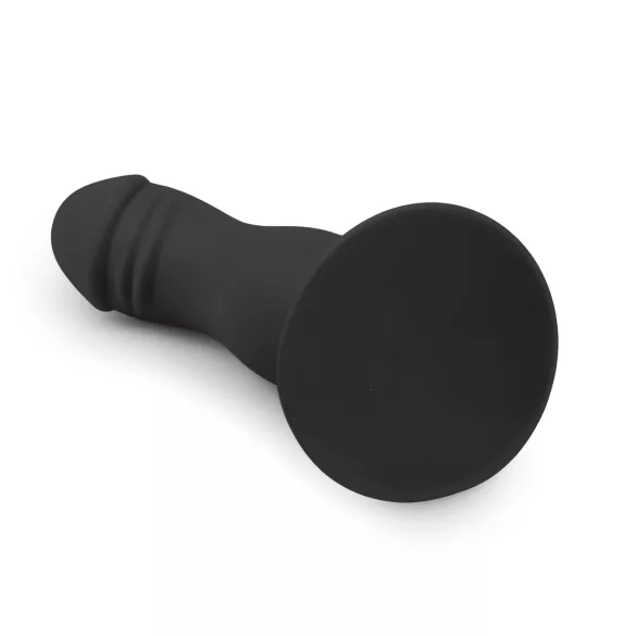 Easytoys - Crni dildo sa vakuumskom bazom (glavićasti dizajn)