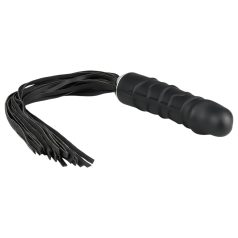 Easytoys Flogger - bič i silikonski dildo u jednom (crno)
