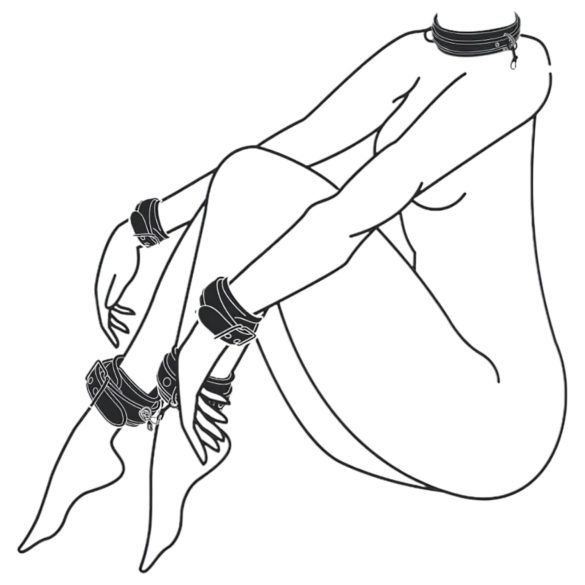 Easytoys - set ogrlice, lisica za zglobove i članke (crno)