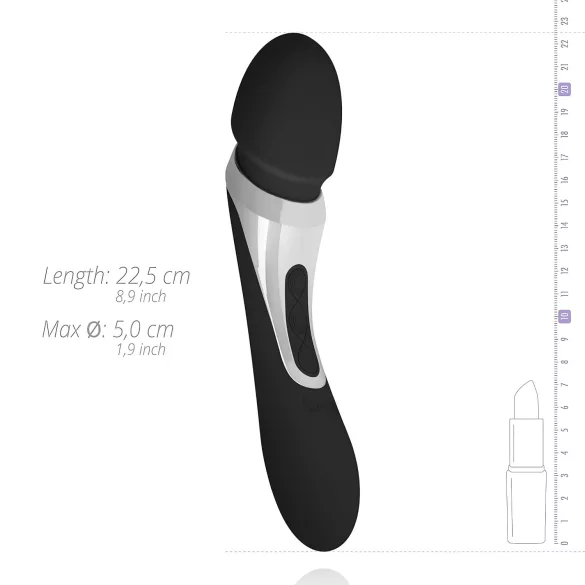 Sway No.1 Wand - punjivi 2u1 masažer vibrator (crna)