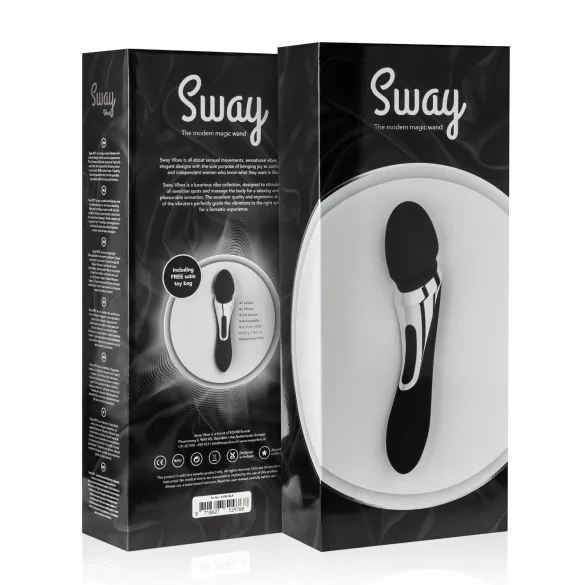 Sway No.1 Wand - punjivi 2u1 masažer vibrator (crna)