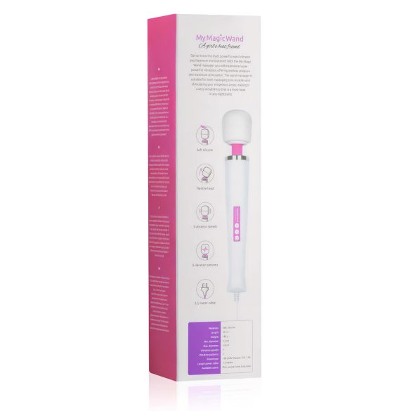 MyMagicWand - moćan masažer vibrator (belo-roze)