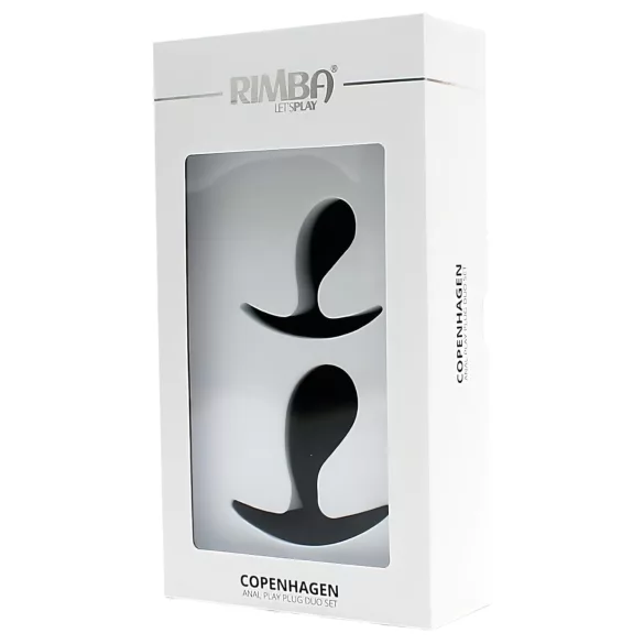 Rimba Copenhagen - set analnih čepova (crni, 2 komada)