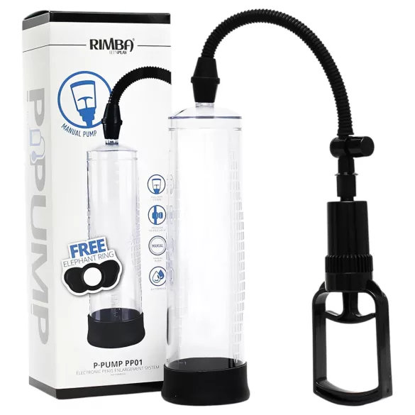 Rimba P-PP01 - prozirna pumpa za penis sa dva prsta