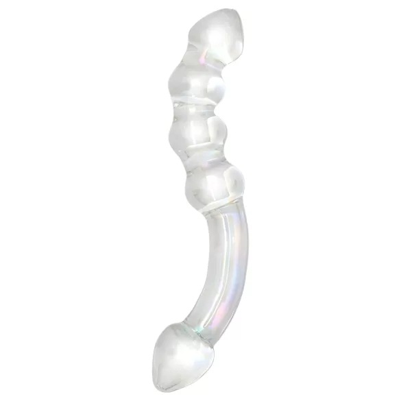 Rimba Xena - dvostruki stakleni dildo (providan)