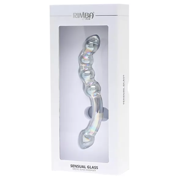 Rimba Xena - dvostruki stakleni dildo (providan)