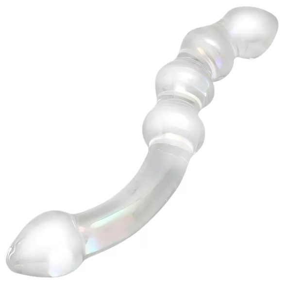 Rimba Xena - dvostruki stakleni dildo (providan)