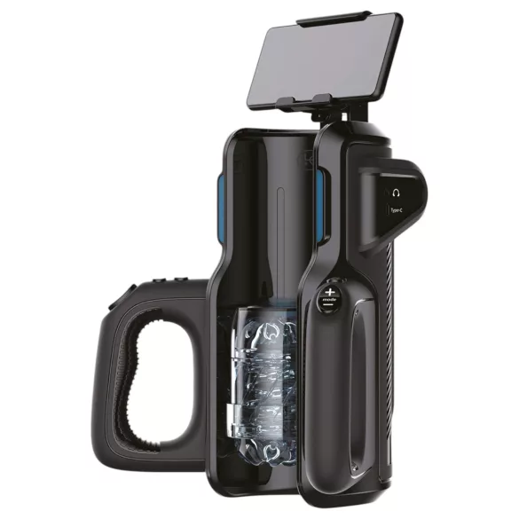 LETEN SM 500 - Automatski masturbator s držačem za telefon (crna)