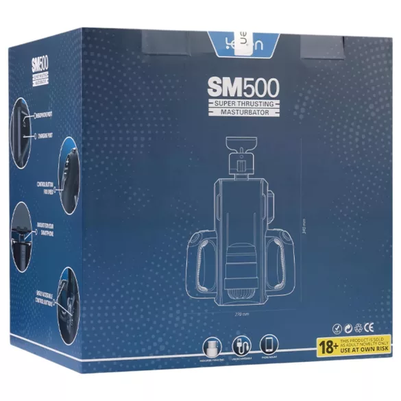 LETEN SM 500 - Automatski masturbator s držačem za telefon (crna)