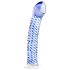 Gildo Staklena No. 5 - spiralni stakleni dildo (prozirno-plav)