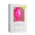 Easytoys Diamond - analni plug sa belim kamenjem (srednji) - roze