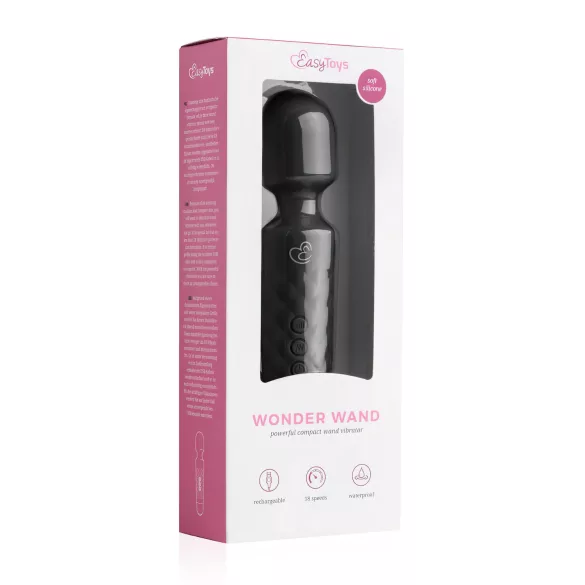 EasyToys Mini Wand - akumulatorski masažer vibrator (crna)