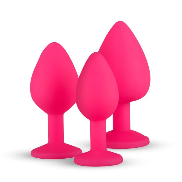Easytoys Diamond - set analnih čepova (roze)